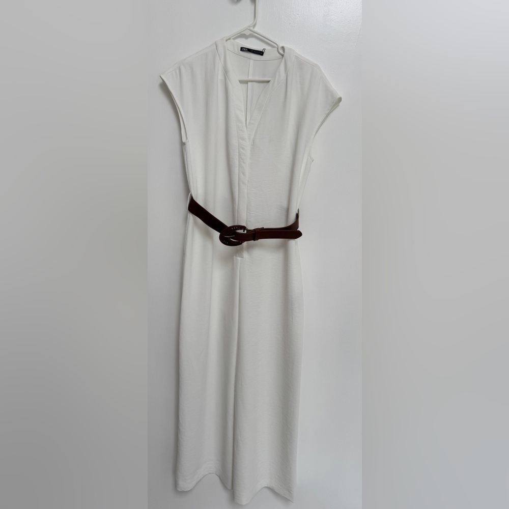 Brand new Zara white jumpsuit with belt